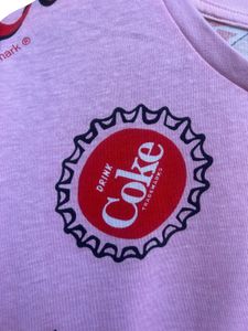 Coca-Cola Pink Graphic Crop T-Shirt – Size Large