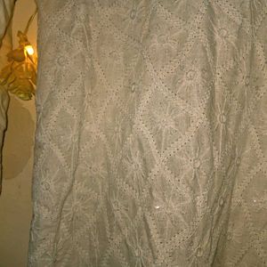 Elegant White Chikankari Kurta