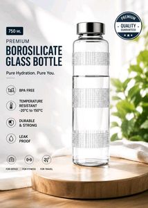 Premium Borosilicate Glass Water Bottle
