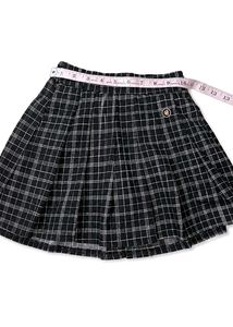 Plaid Pleated Mini Skirt