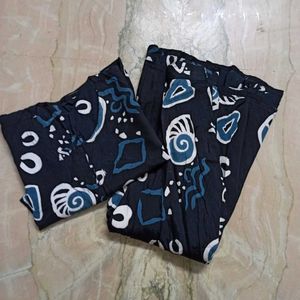 Abstract Doodle Print Skirt & Crop Top Co-ord Set