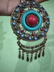 Boho Tribal Necklace with Pendant