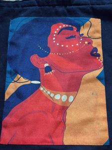 Artistic Tote Bag with Vibrant Portrait