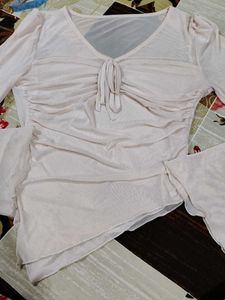 Savana Nude Colour Net Top