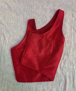 Classic Red Sleeveless Blouse