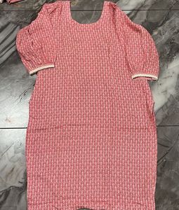 Pink Printed Kurta Set with Dupatta