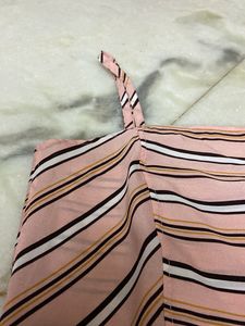 Striped Pink Tie-Up Top