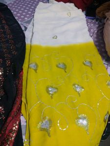 Beautiful Sequined Saree pack 2