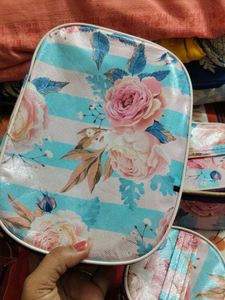 Floral Print Cosmetic Pouches Set
