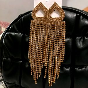 Golden Zircon Earrings