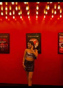 Sparkly Mini Skirt & Crop Top Set