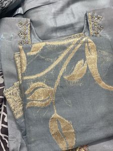 Elegant blue Kurta Set with Intricate Embroidery