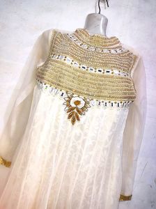 GOWN WITH PEARL WORK