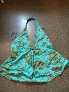 Halter Neck tie up Floral Top