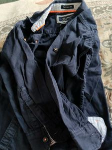 Men's Navy Blue Casual Shirt