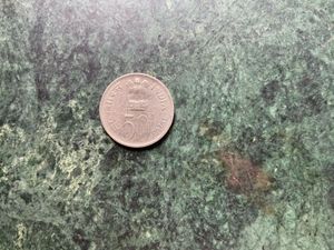 Vintage Indian 50 Paisa Coin