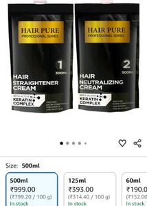 Keratin Straightening New with tag