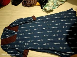 Stylish Blue Ikat Kurta