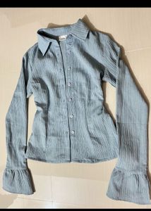 Pleated Bell Sleeve Top