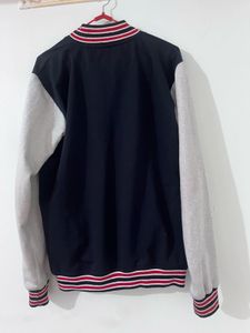 blue oversized jacket