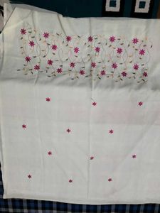 Unstitched Georgette Floral Embroidered Suit