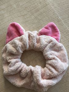 Pink Cat Ear Scrunchie