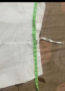 Embroidered Striped Kurta with White Pants