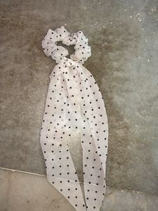 Polka Dot Hair Scrunchie Scarf