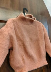Soft Pink Mock Neck Sweater