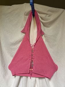 y2k Ribbed Halter Top