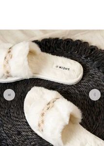 Cozy White Faux Fur Slippers