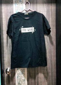 Black "Stay Weird" Graphic Tee