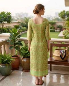 Elegant Green Embroidered Kurta