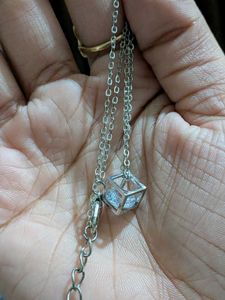 Sparkling Cube Pendant Necklace