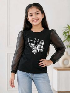 🖤Cute Black Butterfly "Free Soul" Top