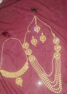 Exquisite Pearl & Kundan Bridal Jewellery Set