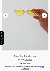 Yellow Half-Frame Sunglasses