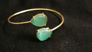 Green onyx stone Bangle