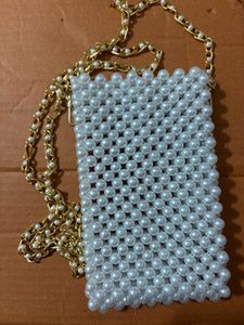 Pearl Beaded Clutch Bag