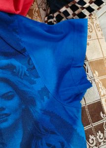 Vibrant Blue Graphic T-Shirt