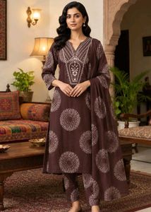 3 piece set, cotton dress kurti, pant Odhni