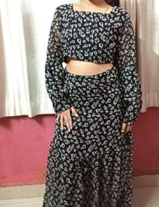Ashnaina Floral Skirt Top Coord Set