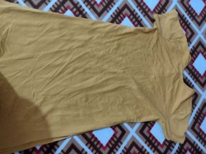 Yellow Cartoon Printed Long T-Shirt