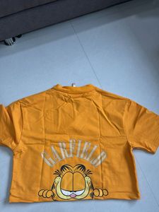 Cute Garfield Graphic Orange T-Shirt