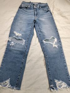 Straight Fit Jeans(Levi's, Denizen)(26)(Rugged)(Tucks Can Be Removed)