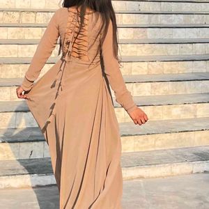 Flowy Peach Maxi Dress