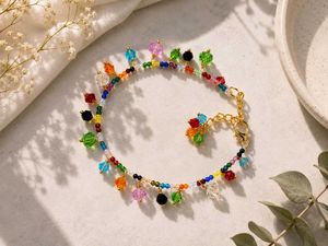 Colorful Beaded Charm Bracelet