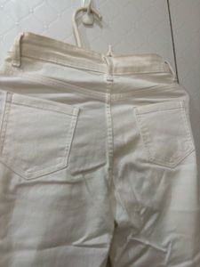 Cream White Skinny Fit Jeans