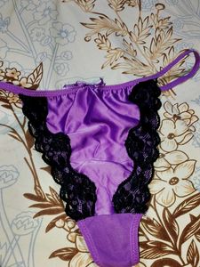 Purple Lace Thong