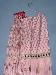 Pink Floral Ethnic Gown